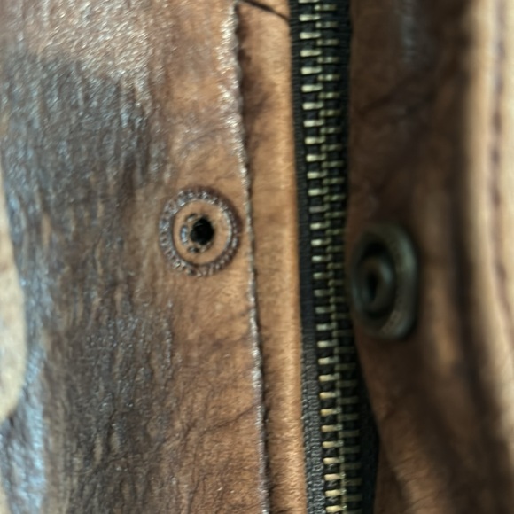 Vintage Town & Country Men’s Genuine Distressed Leather Flight Bomber Jacket - Picture 9 of 16